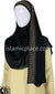 Black with Golden Stones in Design 29 - Georgette Chiffon Shayla Long Rectangle Hijab 30"x70"