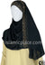Black with Golden Stones in Design 70 - Georgette Chiffon Shayla Long Rectangle Hijab 30"x70"