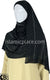 Black with Silver Stones in Design 141 - Georgette Chiffon Shayla Long Rectangle Hijab 30"x70"