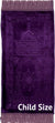 Purple - Orthopedic Padded Foam Cushion Luxurious Prayer Rug (Child Size)