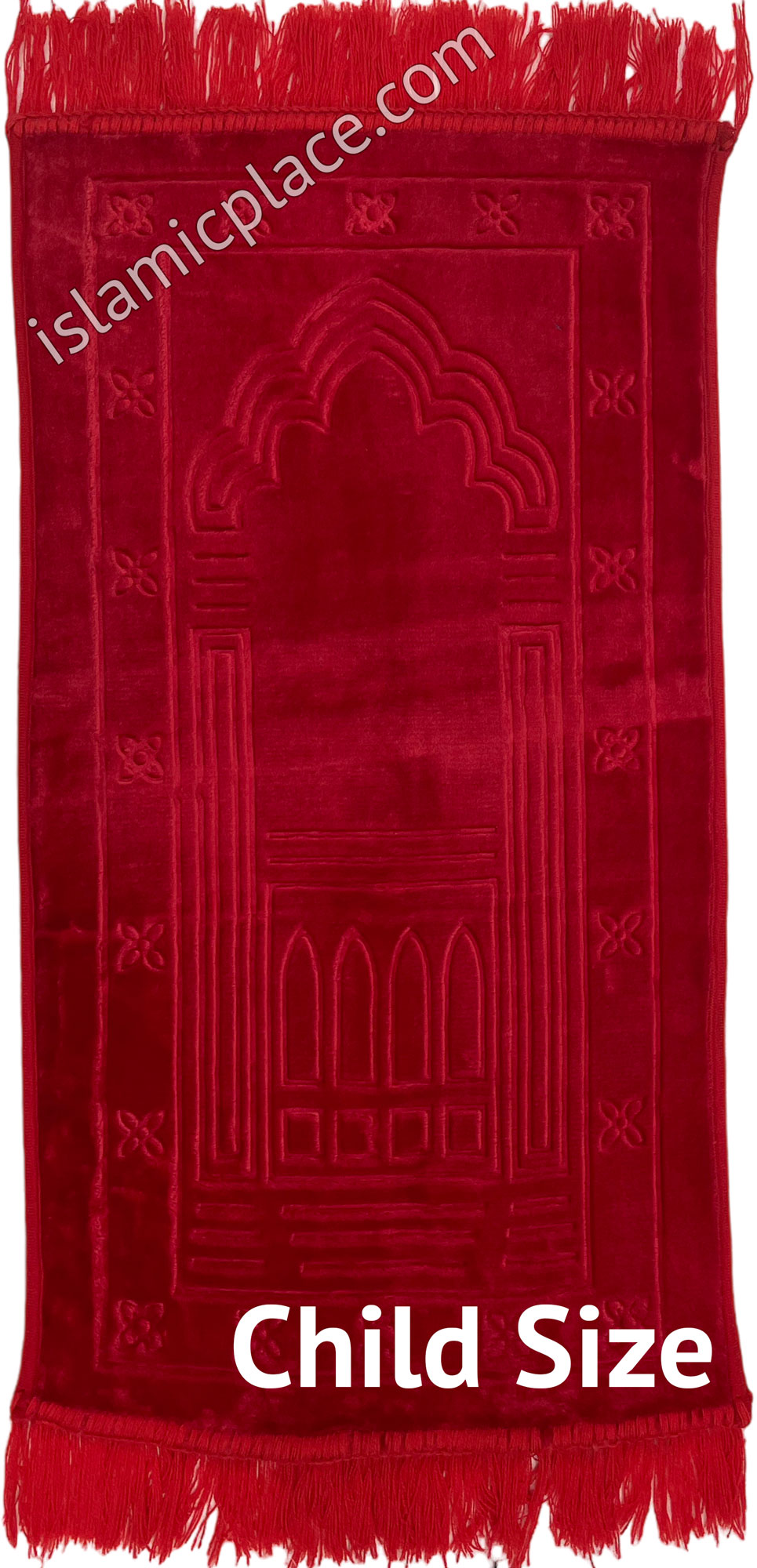 Ruby - Orthopedic Padded Foam Cushion Luxurious Prayer Rug (Child Size)