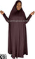 Brown Berry - Plain Overhead Abaya with Cuffs