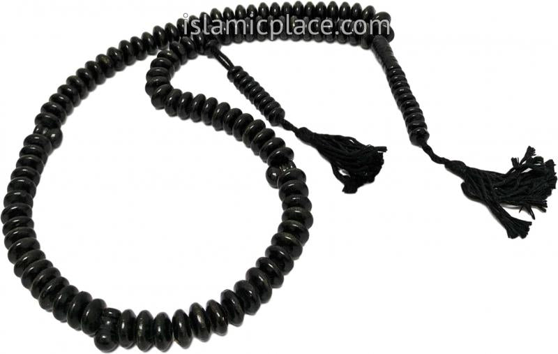 Black - Egyptian Design Wooden Tasbih Prayer Beads