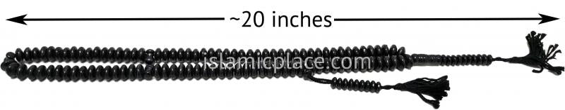 Black - Egyptian Design Wooden Tasbih Prayer Beads