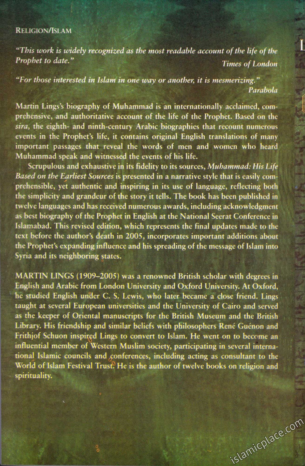 Muhammad his life based on the earliest sources