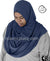 Navy Blue - Salima 1-2 Easy Georgette Shayla Long Rectangle Hijab 30"x70"