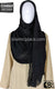 Black - Plain Soft Crinkle Cotton Shayla Long Rectangle Hijab 36"x72"