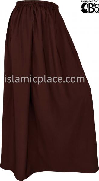 Brown - Basics Plain Skirt by BintQ