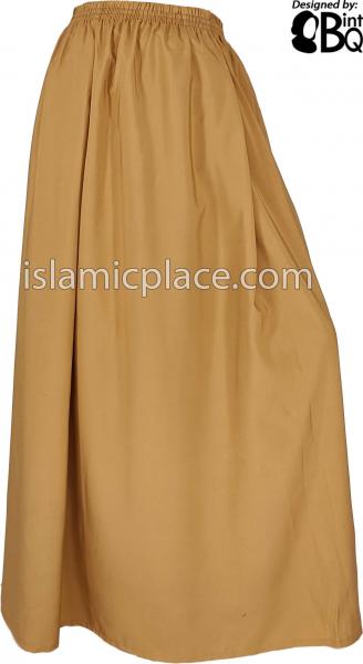 Dark Khaki - Basics Plain Skirt by BintQ