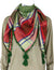 Mint with Red and Green - Malik Collection Men Scarf Kifaya