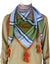 Sky Blue with Olive and Rust - Malik Collection Men Scarf Kifaya