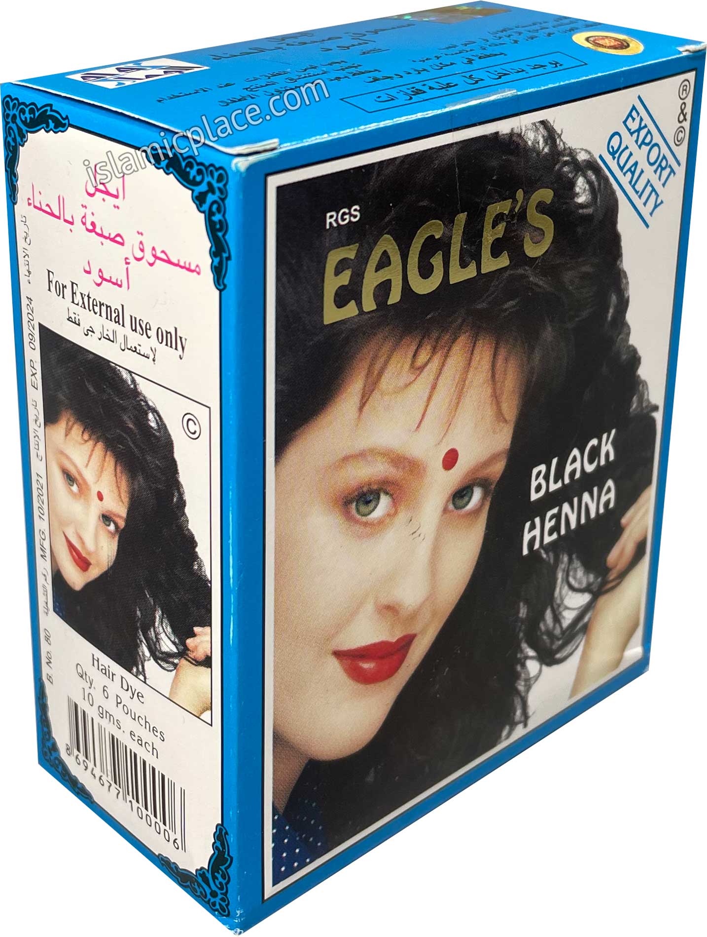 Black - Eagle's Henna (Hair Color) - Pack of 6 Pouches