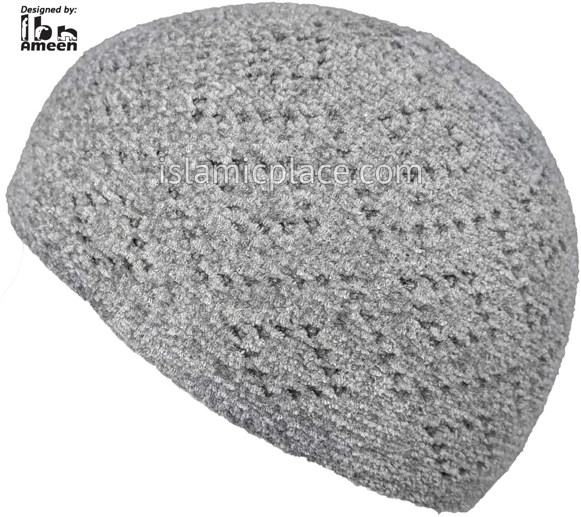 Silver Gray - Warm Chenille Knitted Bilal Designer Kufi