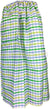 White, Lime Green and Blue - Plaid Design Men Lungi Izar
