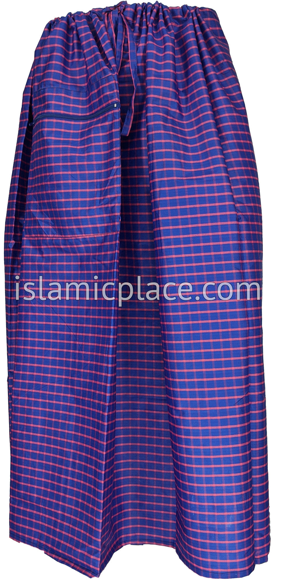 Royal Blue and Blush Berry Pink - Plaid Design Men Lungi Izar