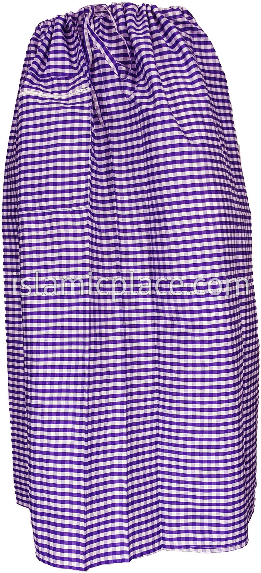 Purple and White - Plaid Design Men Lungi Izar