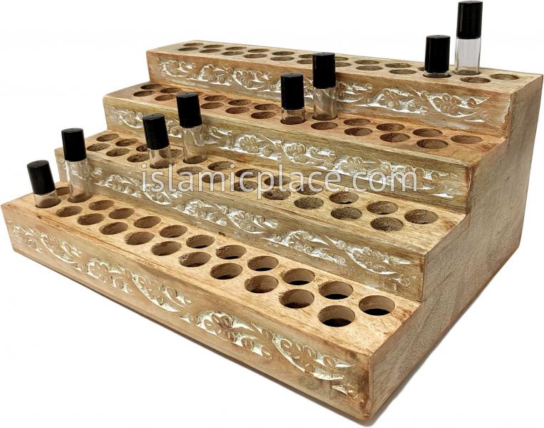 Oil Bottle Display Wooden Stand (holds 92 Short or Tall roll-on bottles)