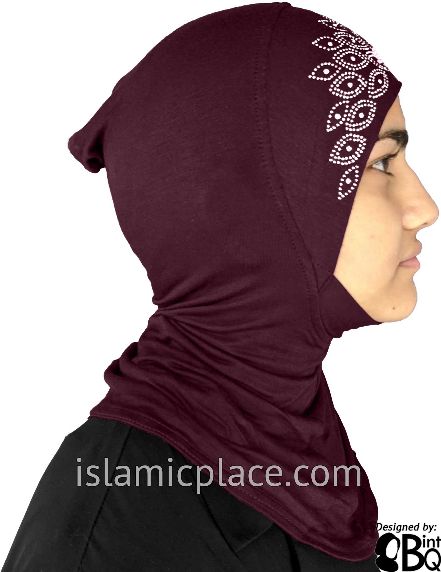 Eggplant - Ninja Underscarf with Rhinestones