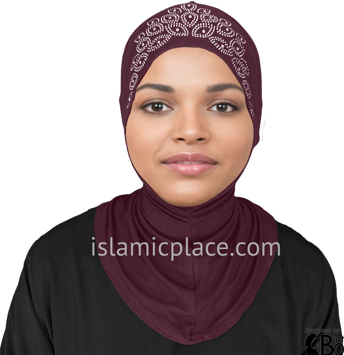 Eggplant - Ninja Underscarf with Rhinestones