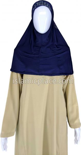 Navy Blue - Radiant Hijab Al-Amira Teen to Adult (Large) - Design 7