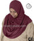 Maroon Plain - Salima 1-2 Easy Georgette Shayla Long Rectangle Hijab 30"x70"
