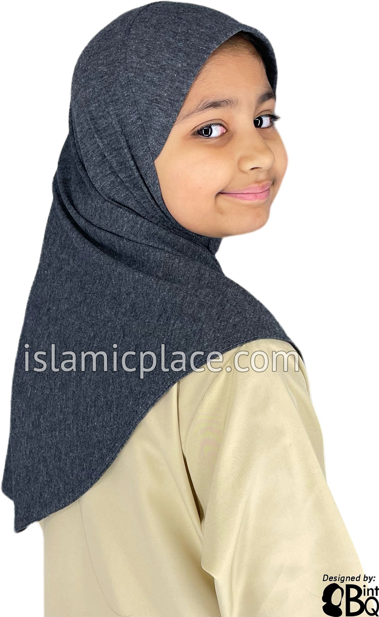 Heather Gray - Plain Girl size (1-piece) Hijab Al-Amira