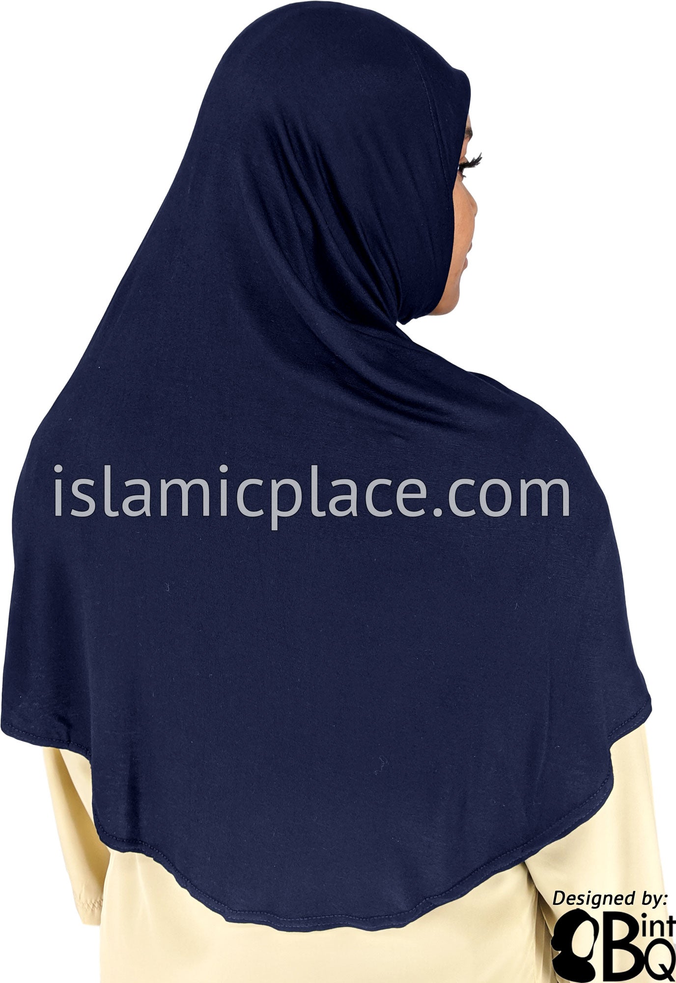 Navy Blue - Plain Adult (X-Large) Hijab Al-Amira (1-piece style)