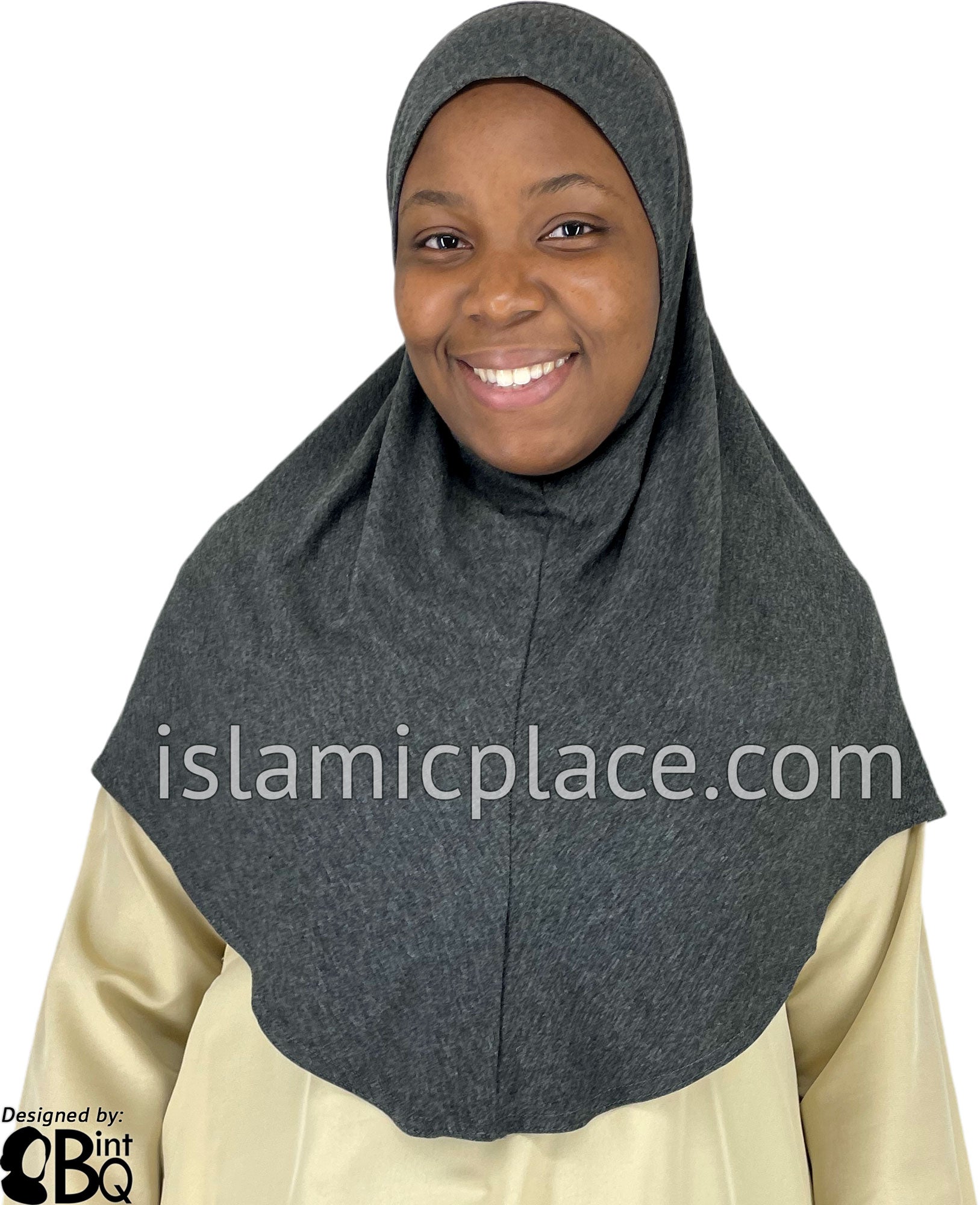 Heather Gray - Plain Adult (X-Large) Hijab Al-Amira (1-piece style)