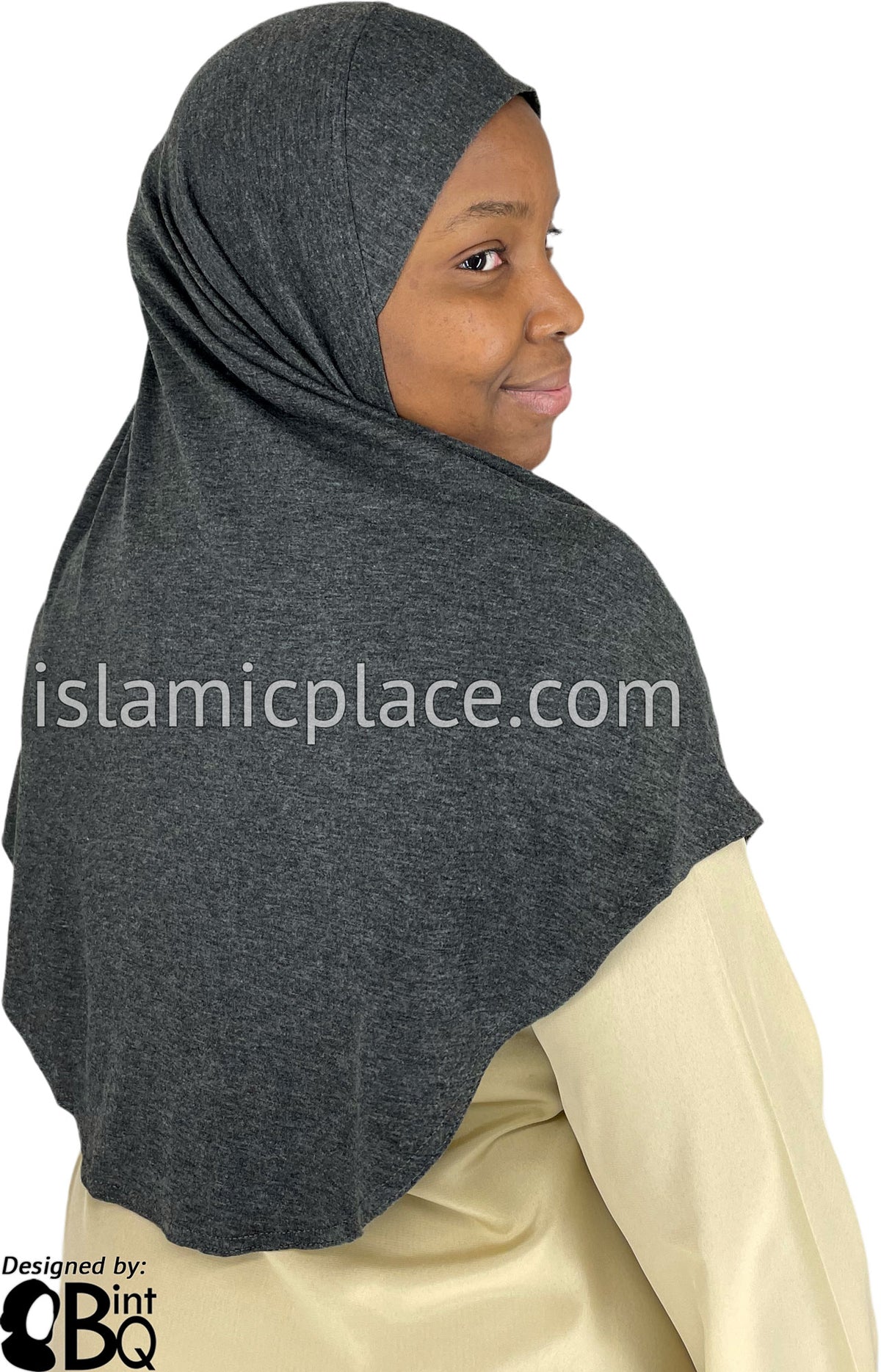 Heather Gray - Plain Adult (X-Large) Hijab Al-Amira (1-piece style)