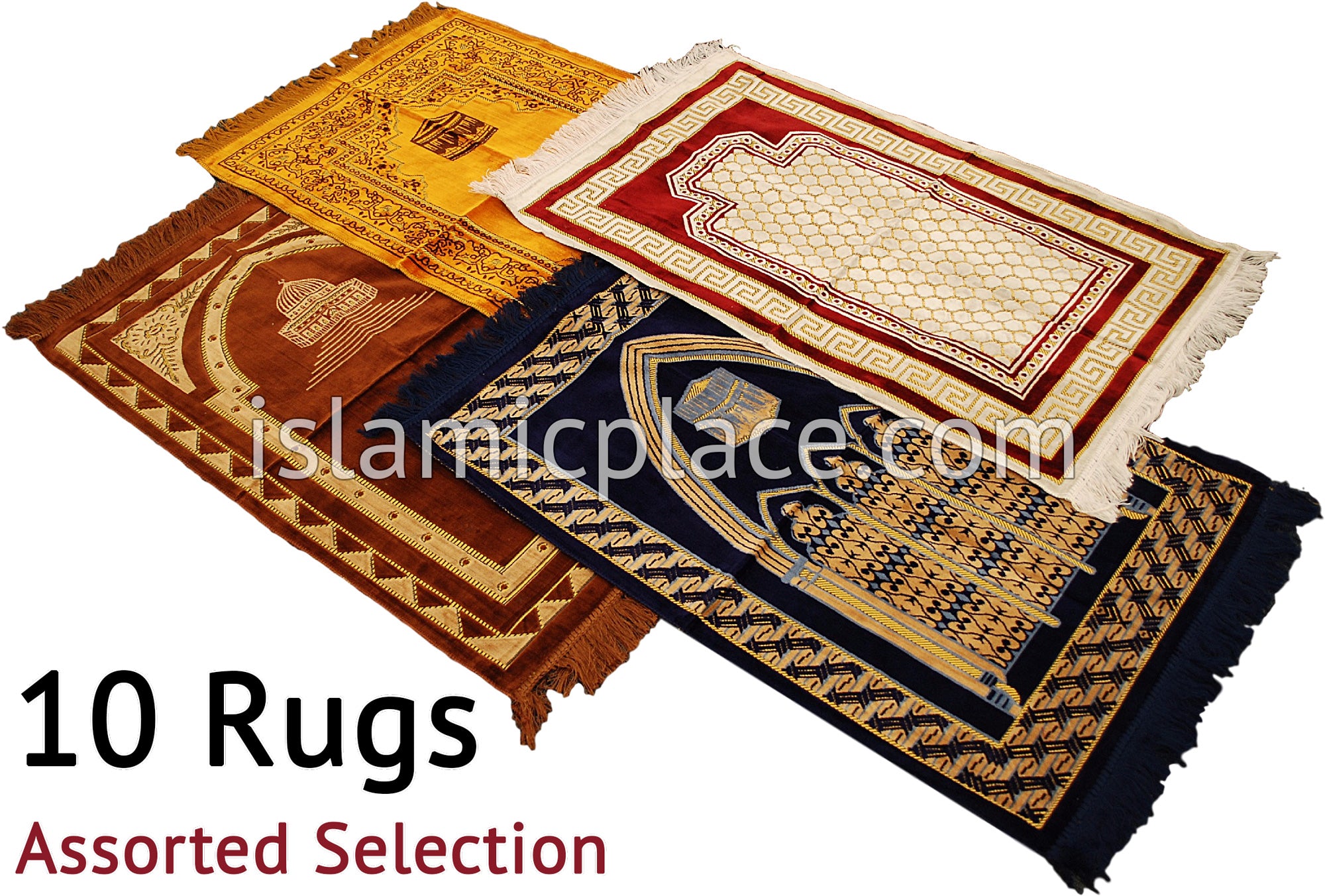 10 pack of Thick Velvet Prayer Rug - Assorted Selection