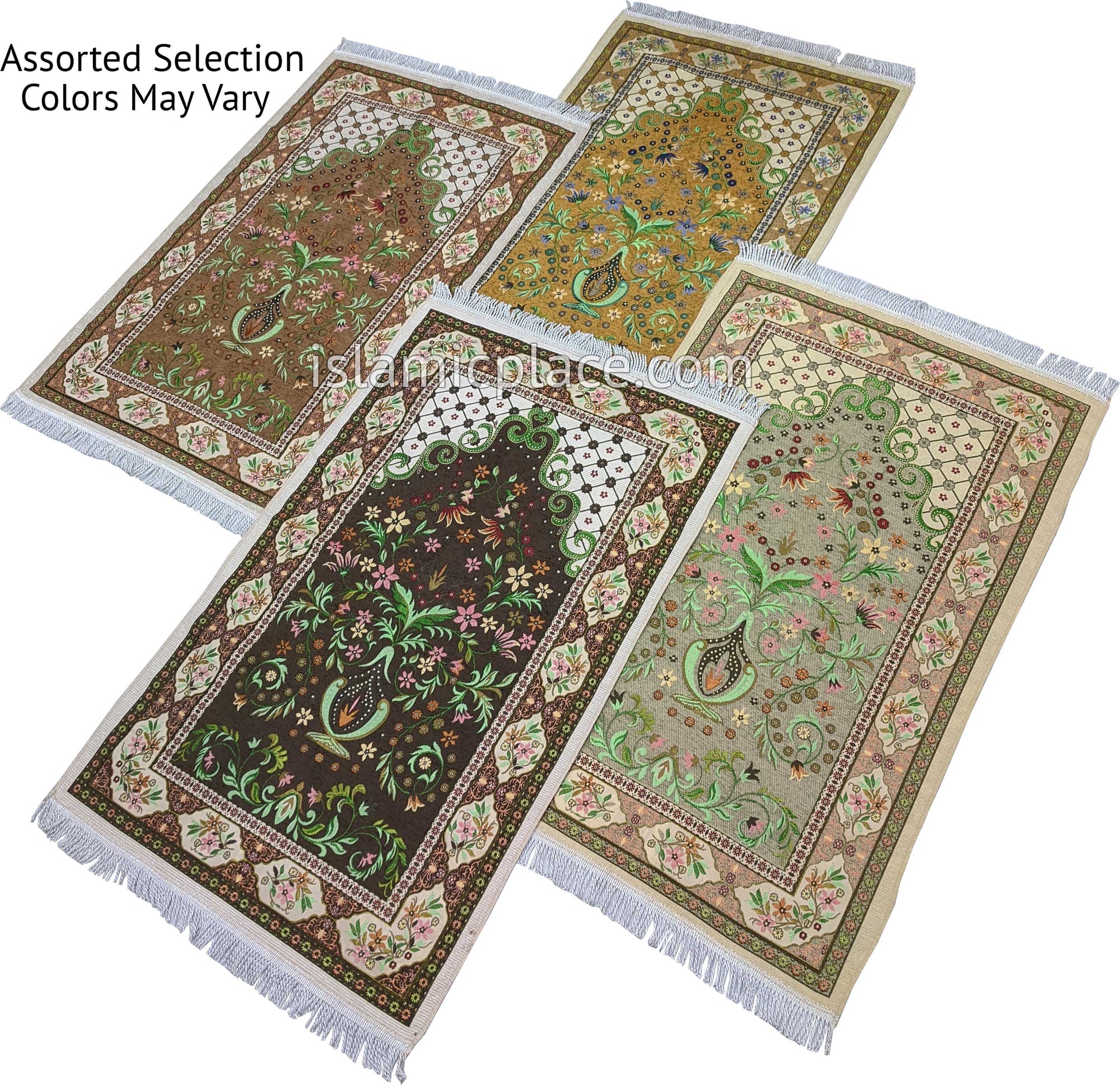 Prayer Rug with Victorian Mihrab Design - Assorted Color Selection