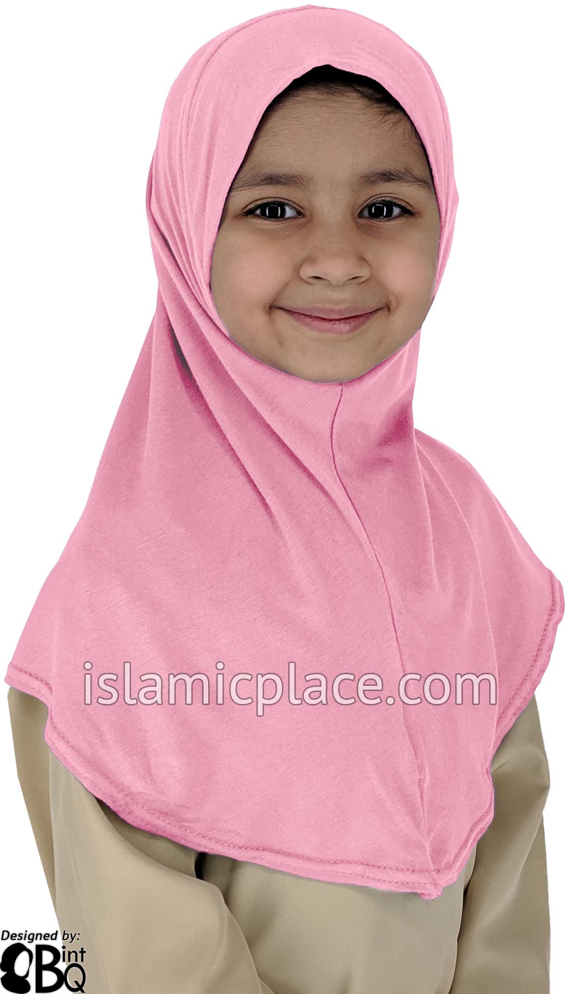 Pink - Plain Girl size (1-piece) Hijab Al-Amira