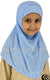 Sky Blue Plain Girl size (2-piece) Hijab Al-Amira