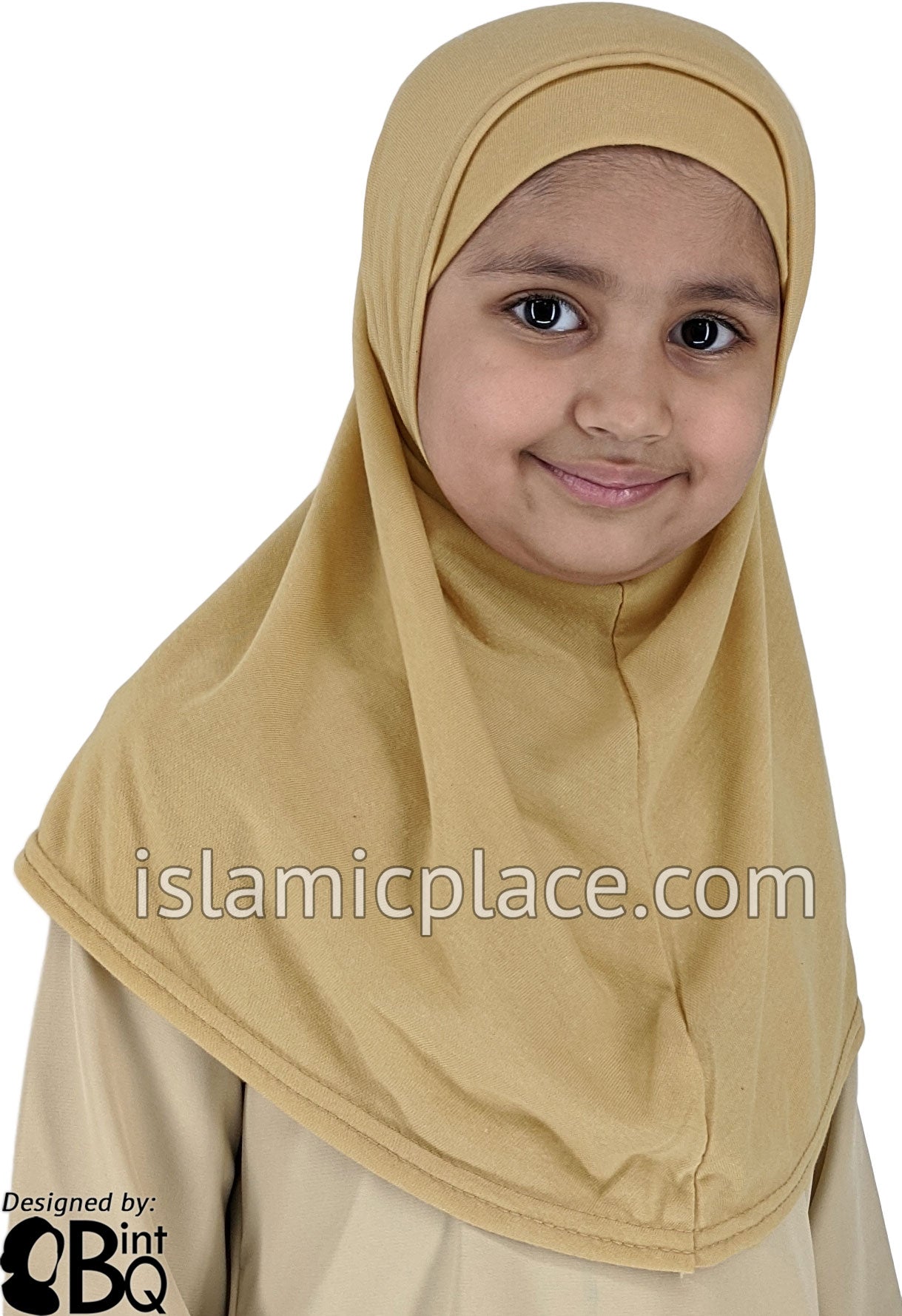 Khaki Plain Girl size (2-piece) Hijab Al-Amira