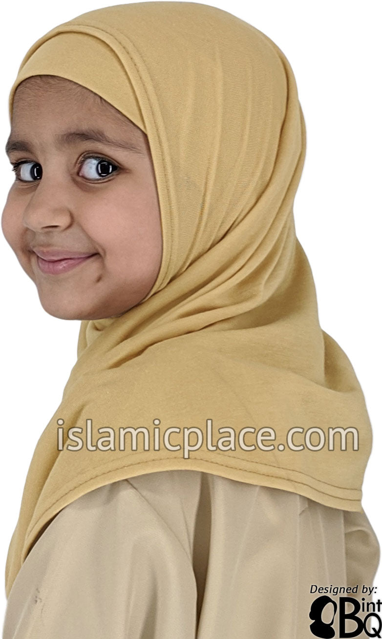 Khaki Plain Girl size (2-piece) Hijab Al-Amira
