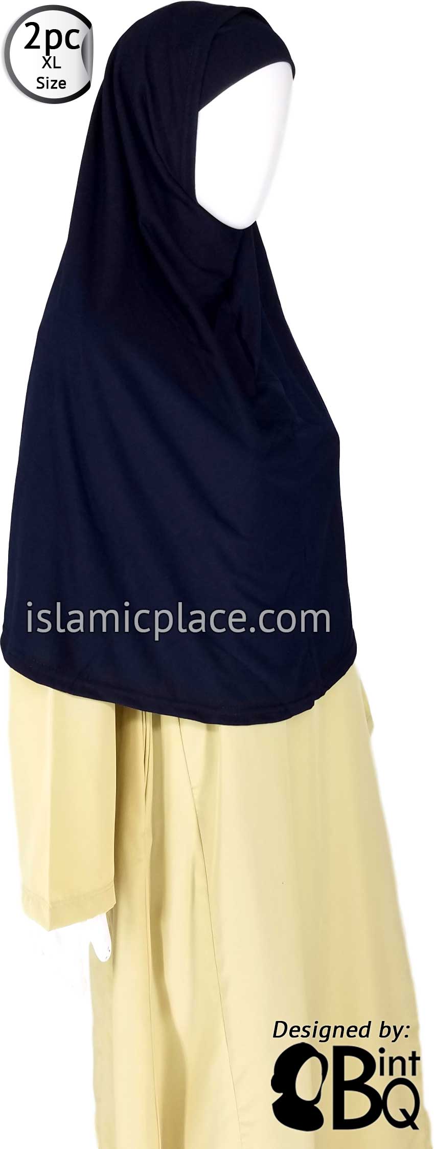 Navy Blue Plain Adult (X-Large) Hijab Al-Amira