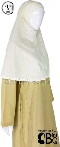 Off-White Plain Adult (X-Large) Hijab Al-Amira