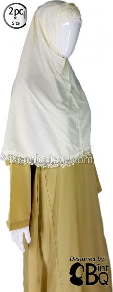 Off-White Lace Adult (X-Large) Hijab Al-Amira