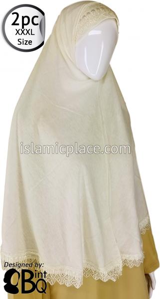 Off-White Lace Adult (XXX-Large) Hijab Al-Amira