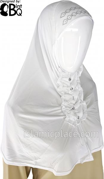 White - Dazzling Hijab Teen to Adult (Large)
