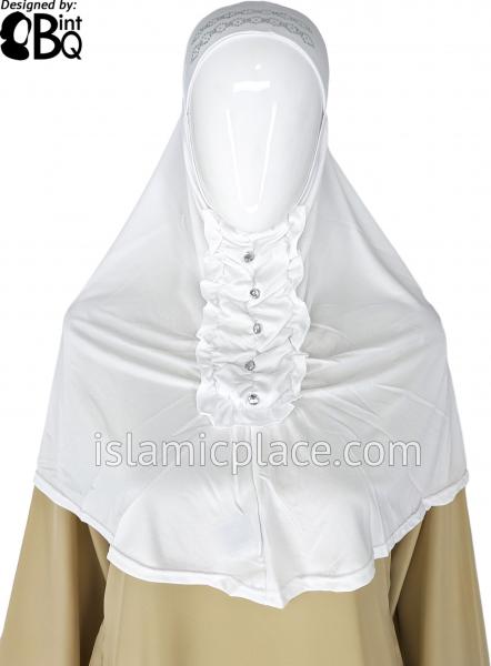 White - Dazzling Hijab Teen to Adult (Large)