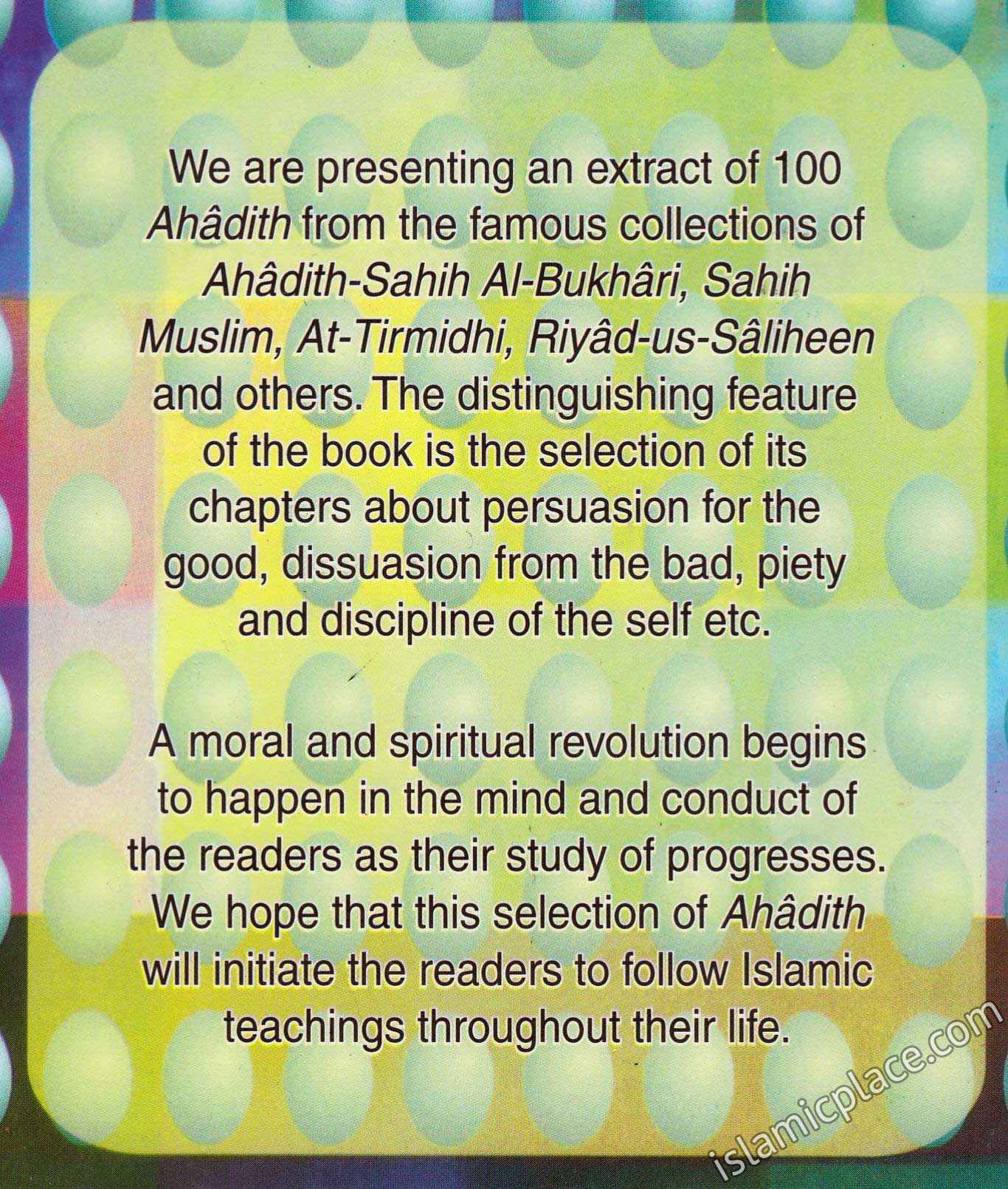 100 Ahadith about Islamic Manners