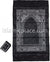 Black - Traveling Adult Prayer Rug (Pocket size in zipper cover with build-in Compass)