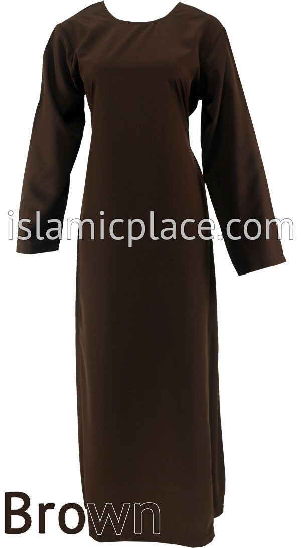 Brown - Basics Plain Abaya by BintQ
