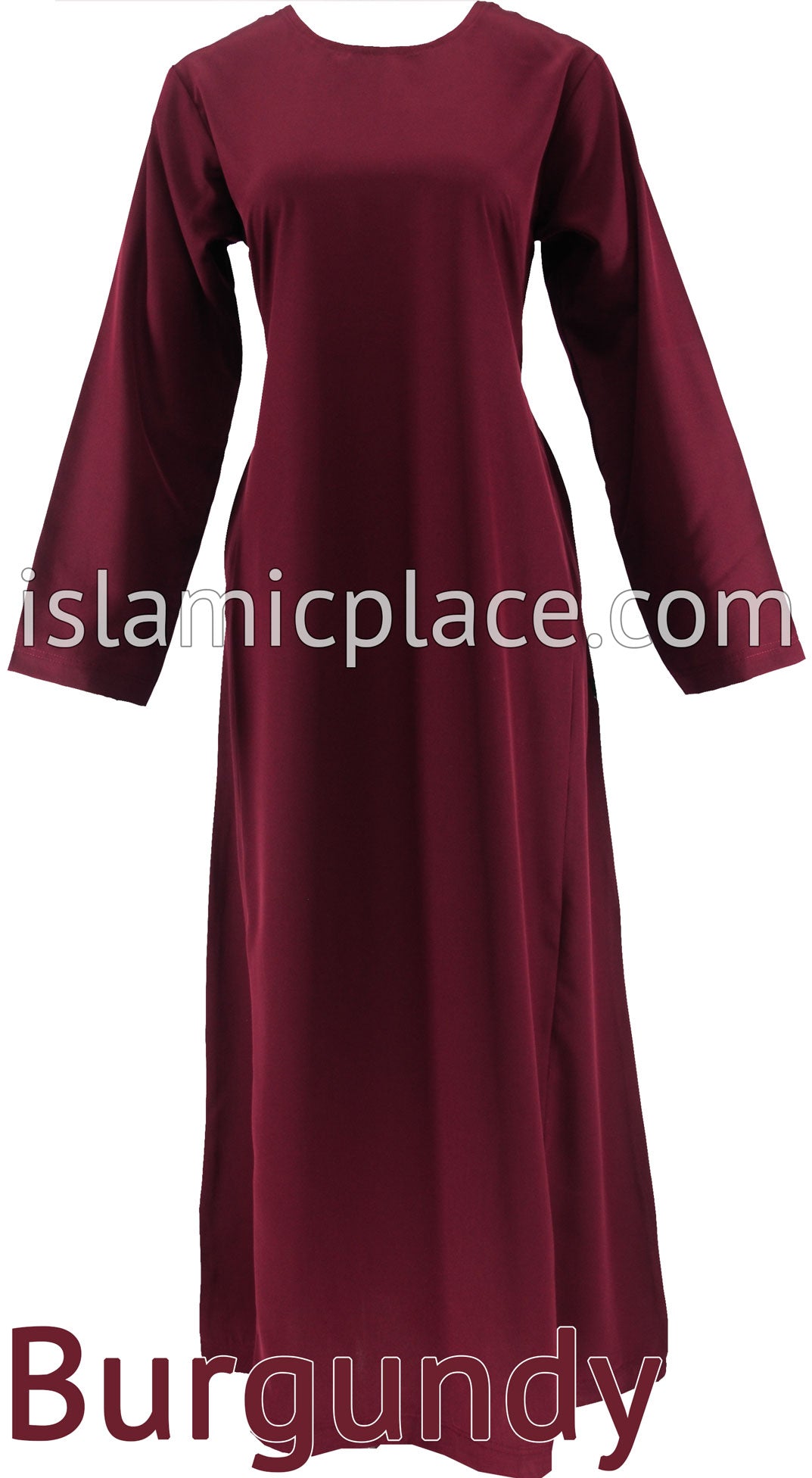 Burgundy - Basics Plain Abaya by BintQ