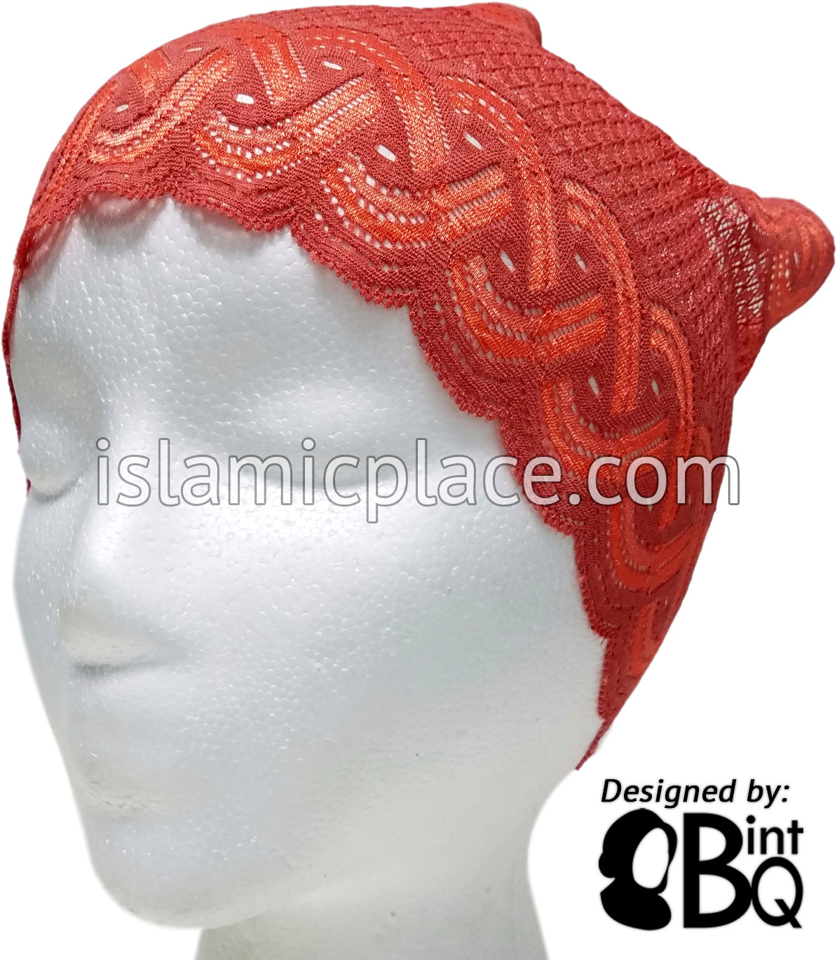 Coral - Stretchy Lace Undercap