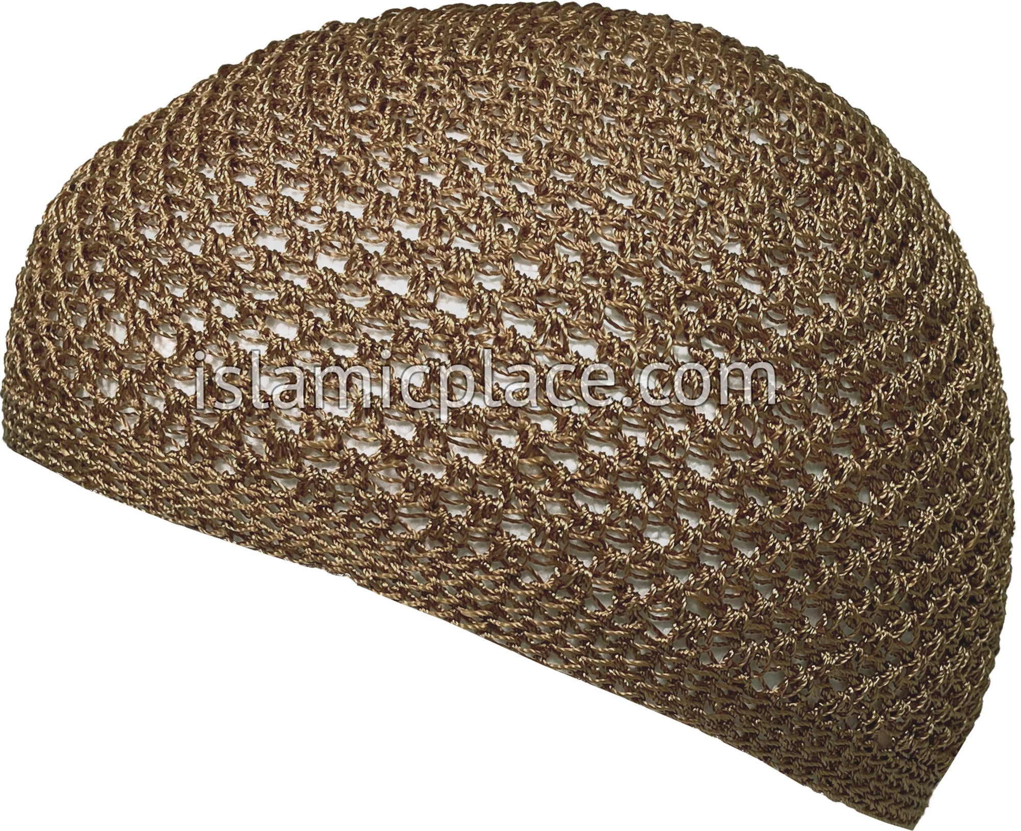 Khaki - Nylon Knitted Solid Kufi