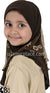 Brown - Daisy Sketch Hijab Al-Amira - Girl size (1-piece) - Design 2